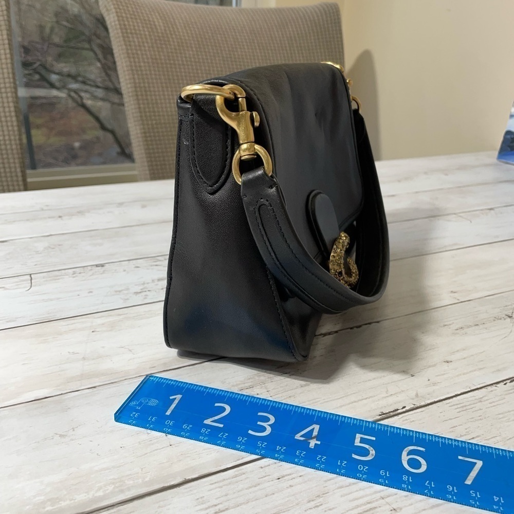 COACH Soft Calf Leather Tabby Shoulder Bag With Rhinestone Buckle Crossbody - Picture 10 of 14